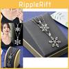 Elegant Korean Double Layer Snowflake Necklace For Women Fashion Accessory