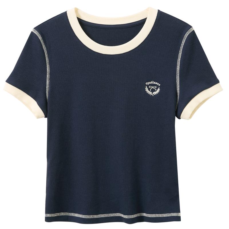 

Sancai Women s Slim Fit Letter Embroidered T-shirt XL