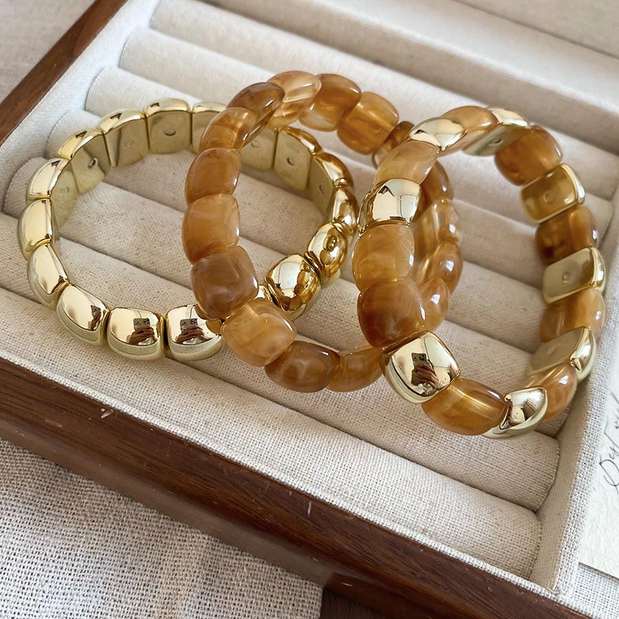 Colorful Acetate Open Bangle: Exaggerated Light Luxury Bracelet for Women