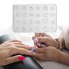 Beautiful High Quality Silicone Nail Art Mold Featuring 3D Floral Embossing Design Nail Stamp For Various Nail Sizes