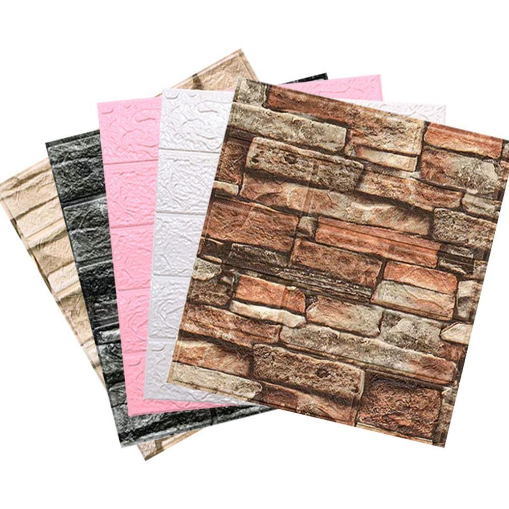 DIY 3D Imitation Brick Wall Stickers Background Wallpaper For Home Living Room Kitchen