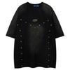 European & American Street Style Rivet Design Unisex Oversized T-Shirt