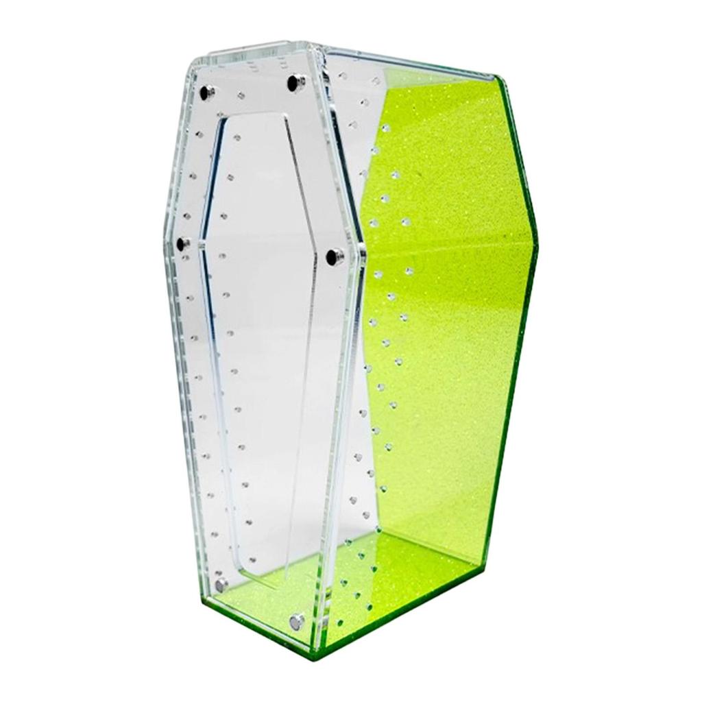 Coffin Shaped Jumping Spider Enclosure Clear Tank Acrylic Reptile Terrarium for Mantis