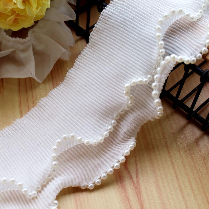 Japanese-Korean Pearl Lace Trim for DIY Clothing and Home Textiles