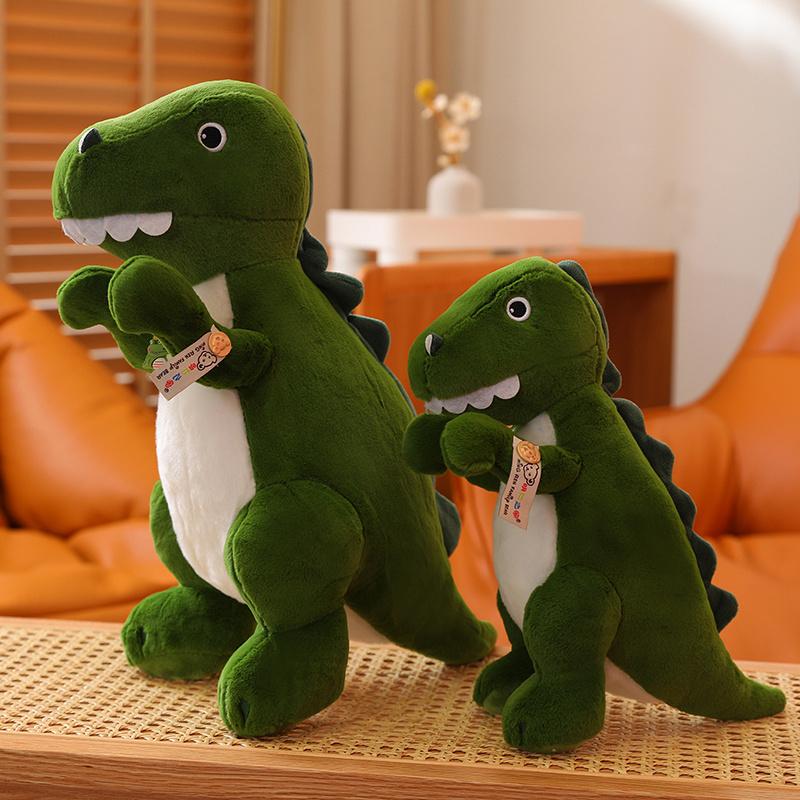27/47cm Kreatywne pluszowe zabawki dinozaury Zielony dinozaur wypchany zabawka dla dzieci kreskówki dinozaury prezenty świąteczny towarzysz prezent urodzinowy