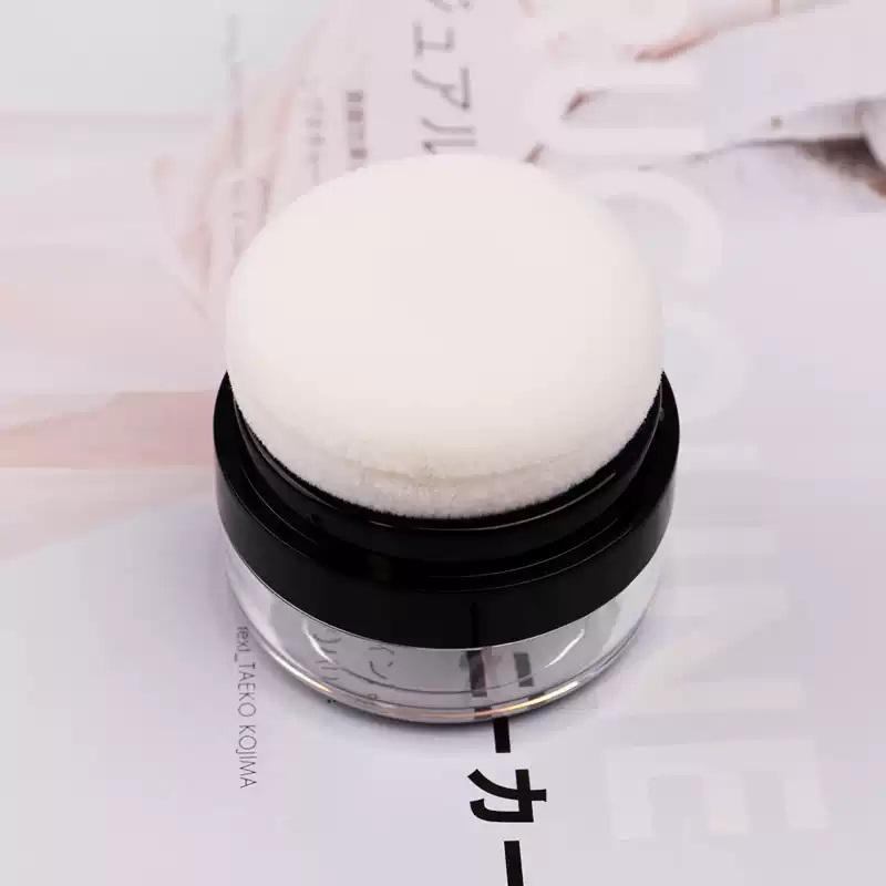 Portable Loose Powder Box With Mirror Travel Powder Case With Mushroom Sponge Puff Cosmetic Case Blusher Powder Jar Container