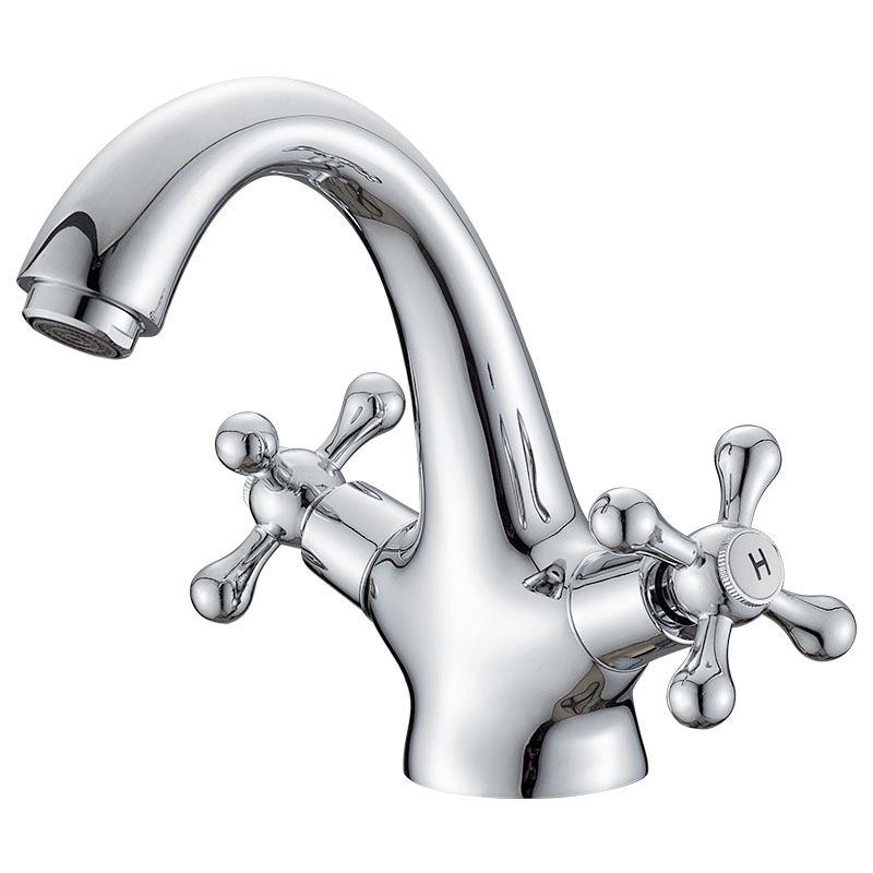 European Antique All-Copper Double-Handle Bathroom Faucet