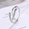 New 925 Sterling Silver Ring AAA Zircon Adjustable Simplicity Fashion Exquisite Women Jewelry Accessories Wedding Party Gift