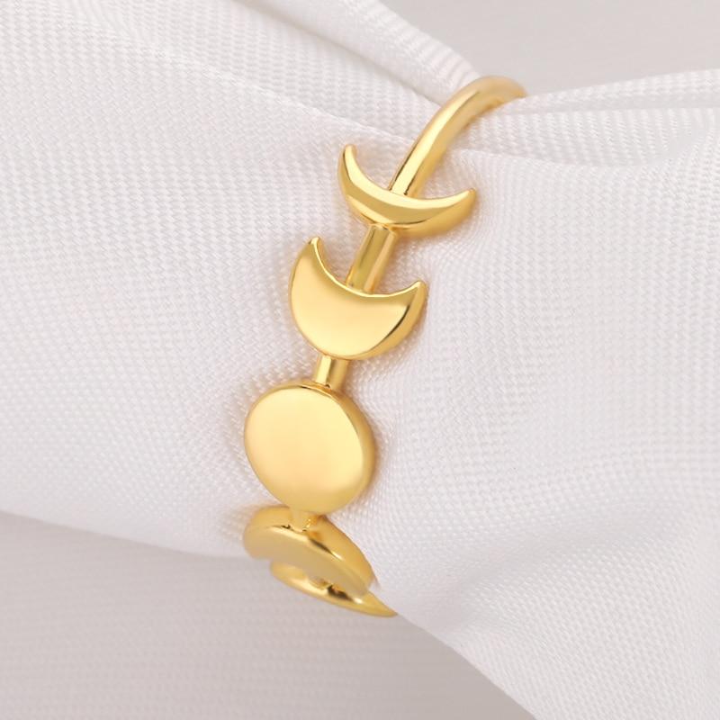Minimalist Moon And Sun Rings For Women Fashion Couple Engagement Wedding Ring Jewelry Gift Accessories