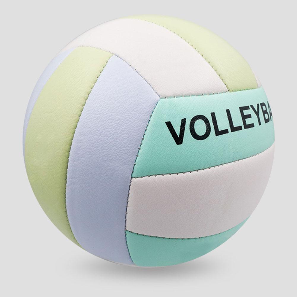 PVC Thickness Macaron Volleyball Official Size No.5 Machine Sewing Soft Beach Air Volleyball Professional Match Balls Non-Toxic