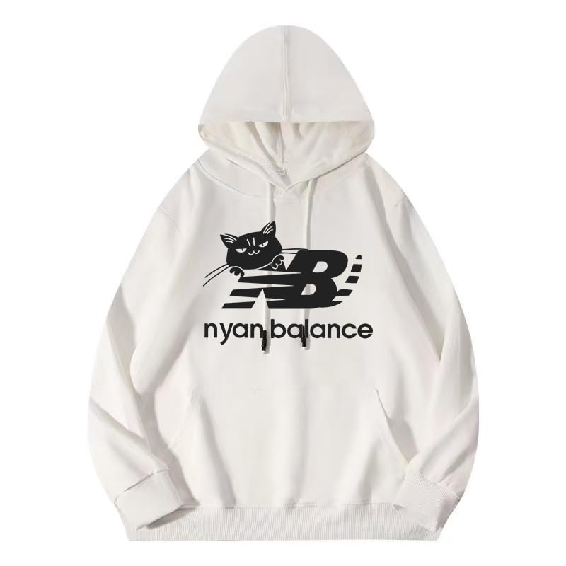 

Nyanbalance Cat Funny Hoodie for Men - Funny Lettering, Calligraphy, Sweatshirt with Hood, Freddie Mercury Band, Rock, Punk, Metal, Unisex, Autumn/Win