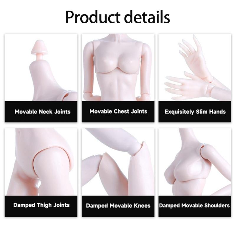 Highly Articulated 1/6 Doll Body With Joint Design 30CM Doll Replacement Nude Doll For Creative Posing Adult Collector