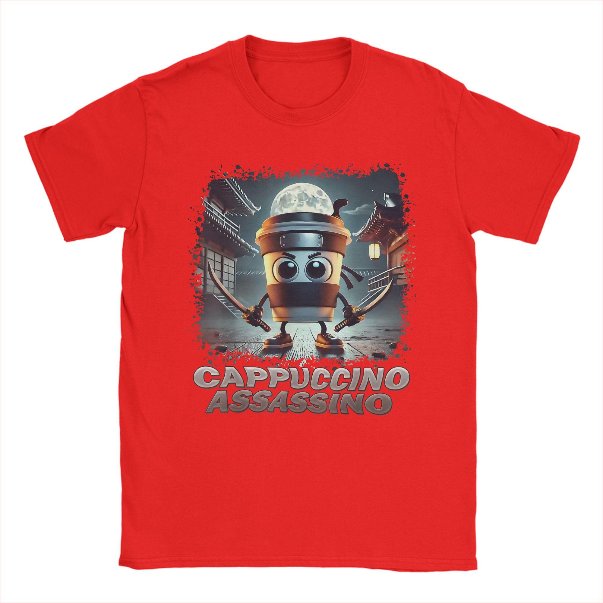 Cappuccino Assassino Italian Brainrot Meme T Shirt Unisex 100 Cotton Cool TShirt Crew Neck Tee Shirt Clothes Printed S