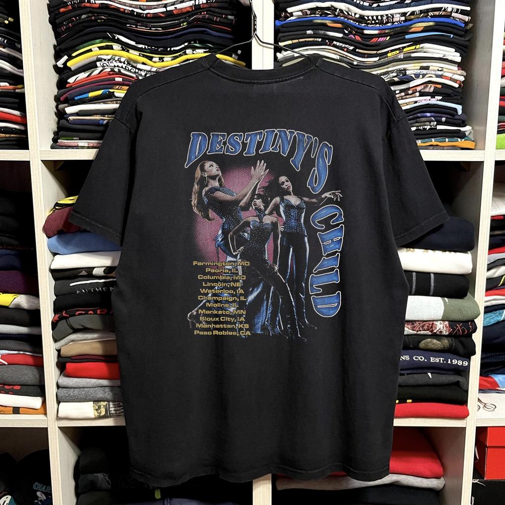 Destiny's Child Say My Name Tour Ausgewaschenes T-Shirt Schwarz XL