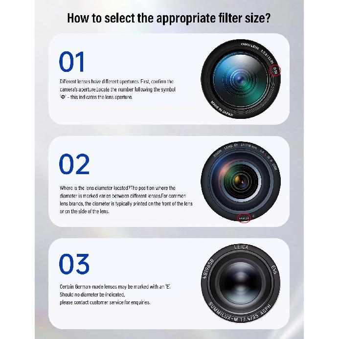 UV Filter Ultra-Thin High Transmittance Lens Filter 49/52/55/58/67/72/77/82mm Mirrorless Camera Protective Lens for Canon, Nikon