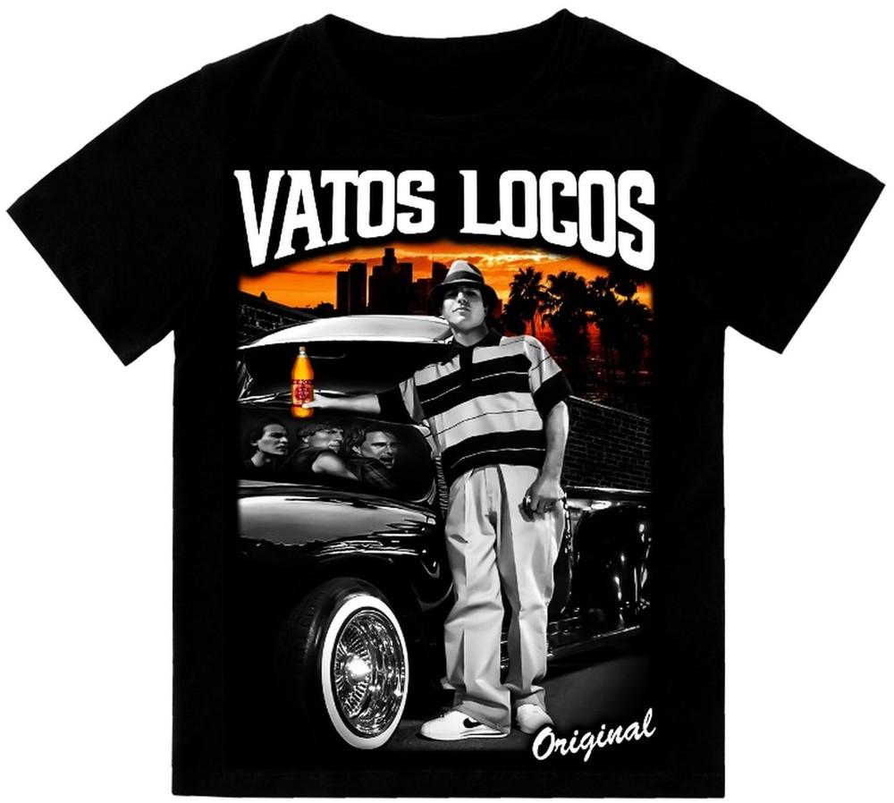 Vatos Locos Original low Rider T-Shirt Print On Shaka Wear Heavyweight Tee Unisex T-Shirt S