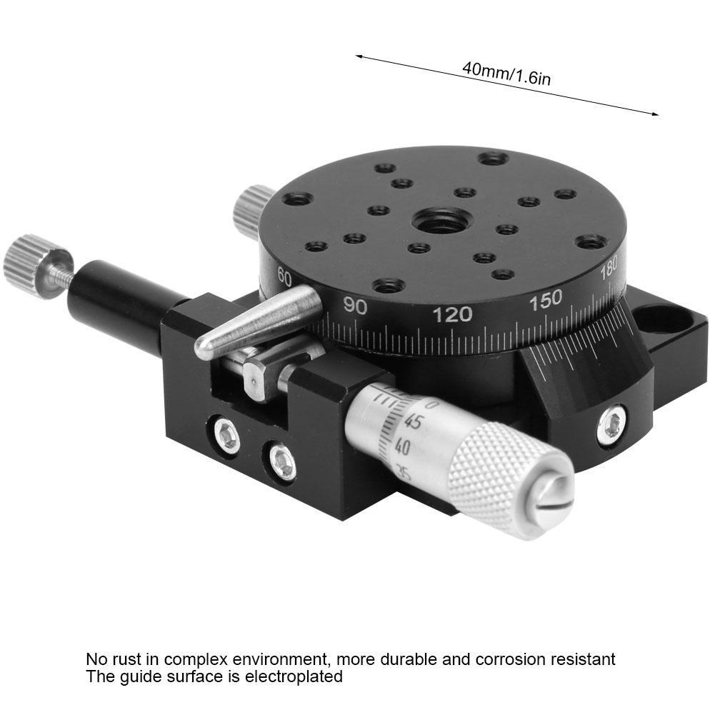 RSP40L R Axis Trimming Station Manually Adjustable Slide Platform 40mm for Micrometer