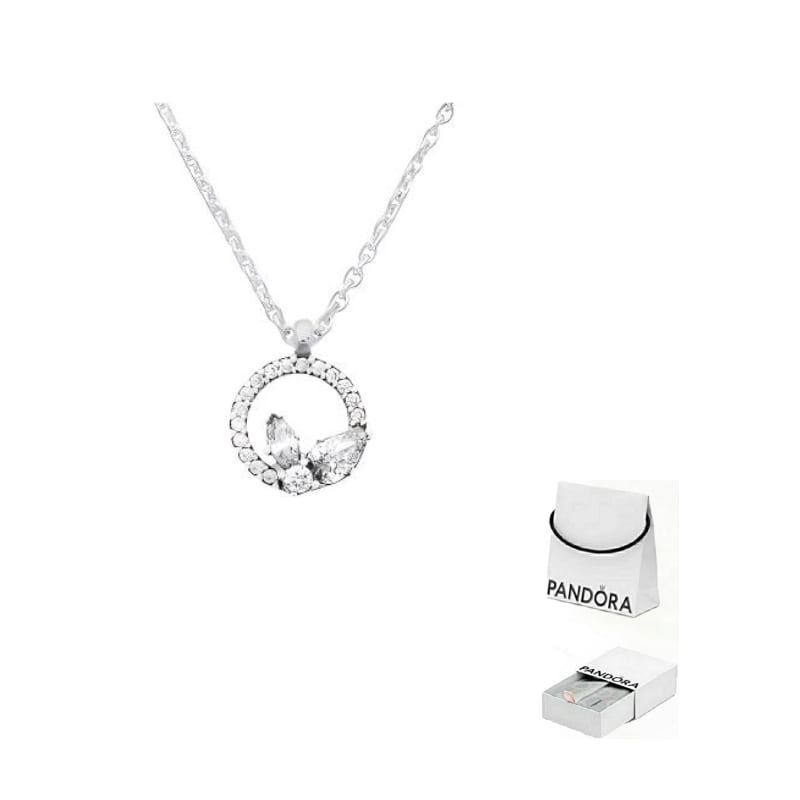 Pandora Cubic Zirconia Necklaces Unisex Silver 392620C01-silver
