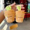 Radish White Carrot Plush Keychain Carrot Design Metal Clasp Backpack Doll Car