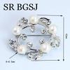 Luxury Jewelry 100% Genuine Natural Freshwater Pearl Wedding Micro-inlaid Zircon Coat Women All Match Accessories Pin Brooch