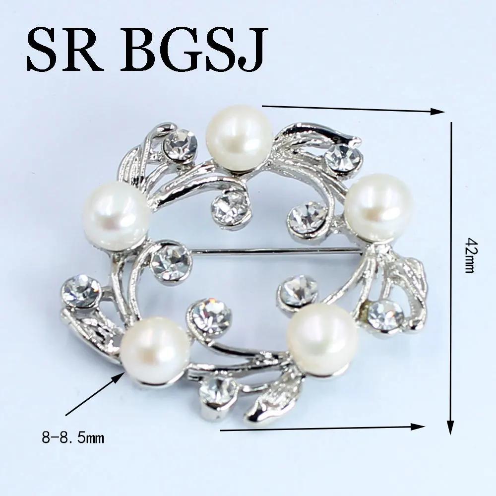 Luxury Jewelry 100% Genuine Natural Freshwater Pearl Wedding Micro-inlaid Zircon Coat Women All Match Accessories Pin Brooch