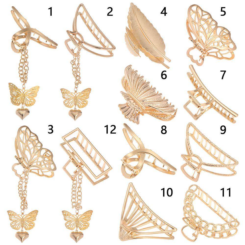 Party Accessories Elegant Headwear Butterfly Tassel Metal Hairgrip Hair Claws Hollow Out Barrettes