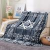 1PC Hanukkah Print Flannel Blanket, High quality All Seasons, Home Decor, Warmth and Comfort, Perfect for Christmas Gifts