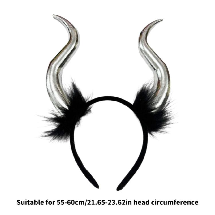 Contemporary Devil Horn Headpiece Comfortable Cosutme Headbands For Theatrical Performances Cosplay Enthusiasts