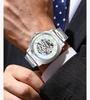 Men Automatic Skeleton Watch Large Dial Mechanical Luminous Fashion Wristwatch