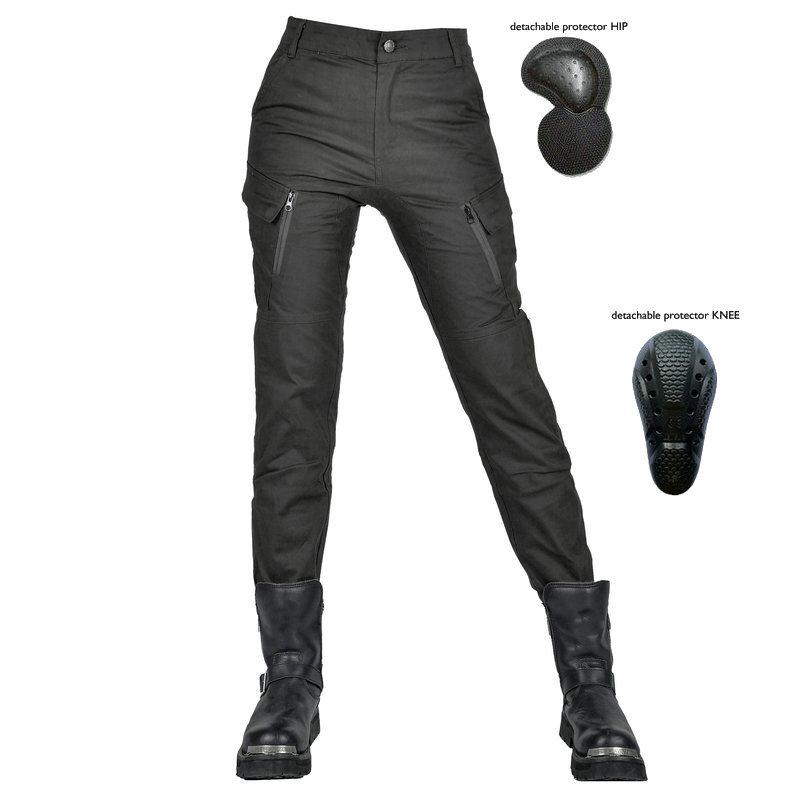 Motorcycle Four-season Anti-drop Riding Pants, Retro Casual Breathable High-waisted Female Knight Locomotive Anti-drop Pants