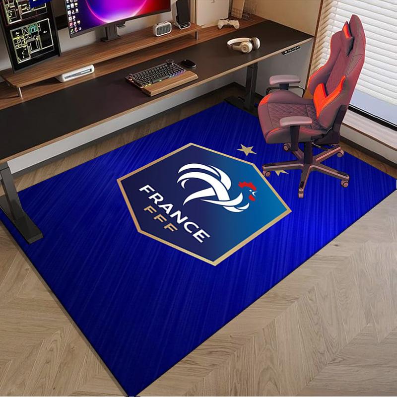 France Soccer Club Emblem Printed Area Rug for Office, Chair Rug, Decorative Carpet Floor Mat, Large Size Fan Gifts Christmas Gifts