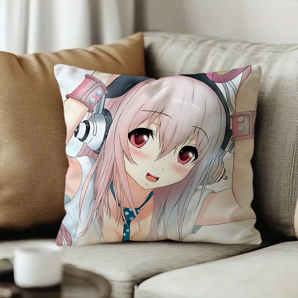 Beautiful Super S-Sonico Personalized Pillow Dust Cover Bedroom Kids Party Decoration Pillowcase Birthday Children Gift