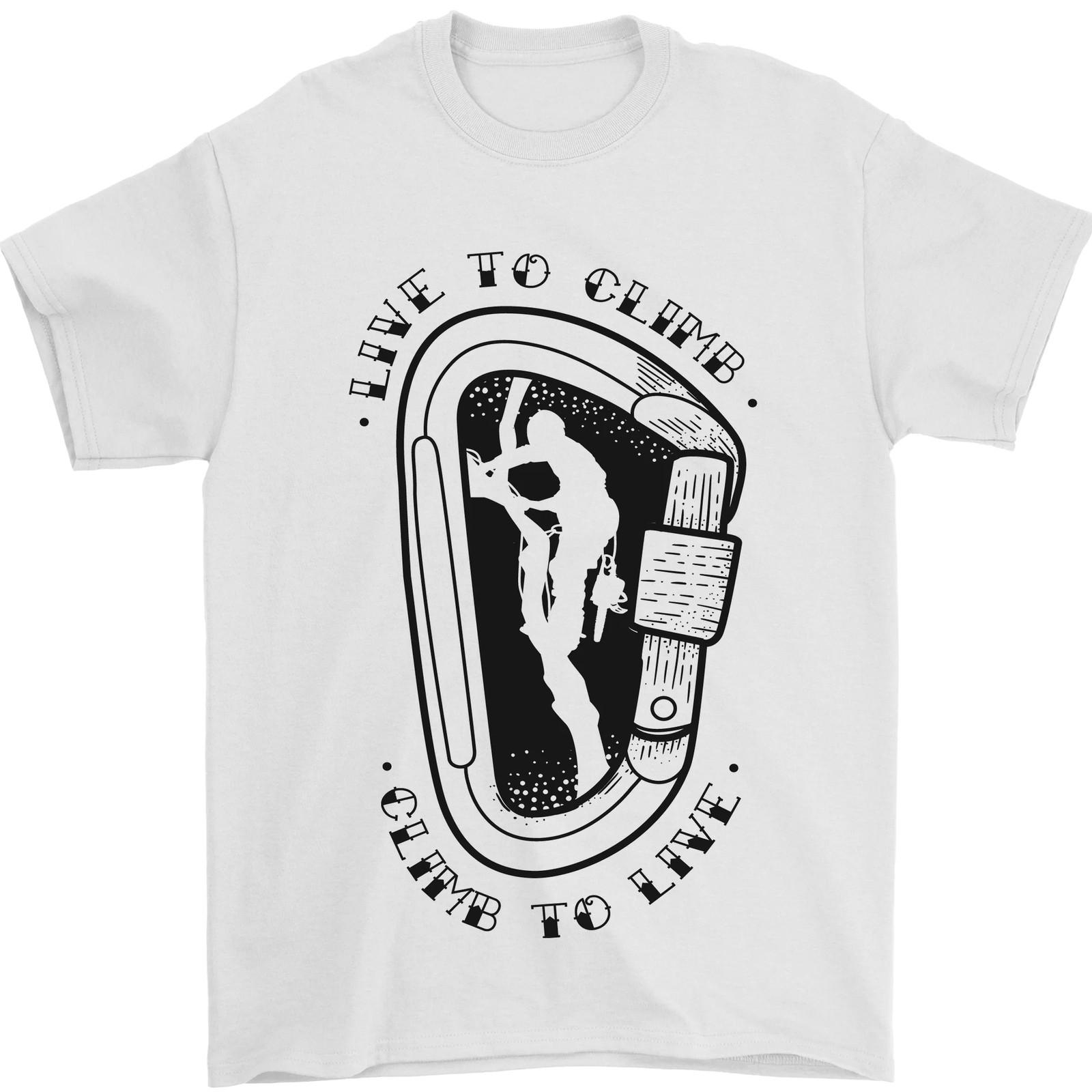 Rock Climbing Live To Escalada Climber Hombre Camiseta 100% Algodón L