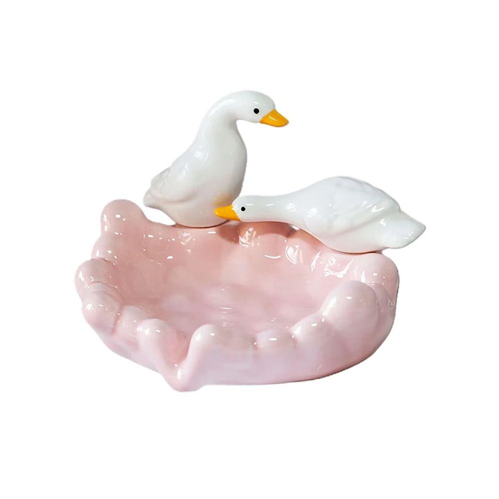 High-end Soap Tray Cartoon Soap Dish Drain Rack Decorative Duck Soap Holder  Toilet