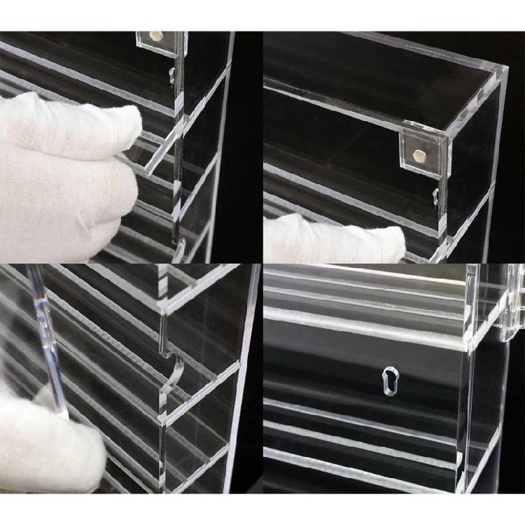 Portable Acrylic Round Display Storage Box for Coin Craft Supplies Clear Collector's Case with Aesthetic Appeal