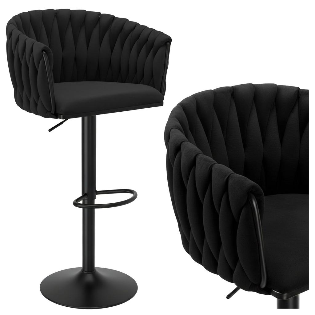 Barhocker Cofton Black Schwarzer Samt