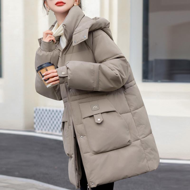 Fashion Winter Coat Female Long Parkas Hooded Loose Thick Warm Women's Jackets