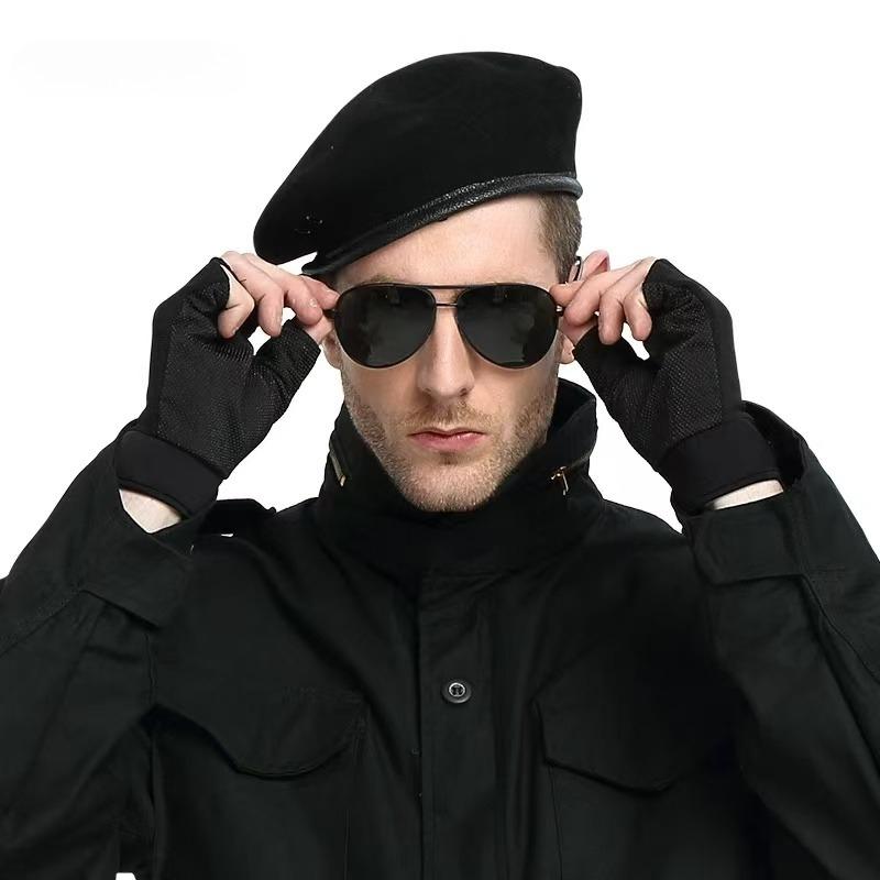 Béret adjustable unisexe en pure laine Grande taille Bérets militaires de l'armée Grande Tête Soldat Diable Hiver Chaud Large Chapeaux de Peintre S-XL 62cm