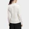 FILA Solid Color Stand Collar Sports Long Sleeve Raglan T-Shirt Women Tops Cloud-White A11W417201F-WT