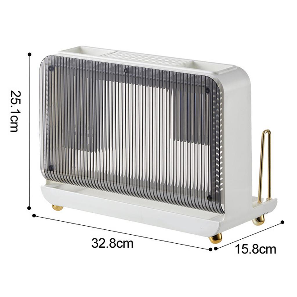 Utensil Holder for Kitchen Counter Anti Slip Utensil Drying Rack Multifunctional Chopsticks Spoons Forks