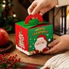 Christmas Gift Box with Handle for Candy, Christmas Eve Treats and Holiday Party Favors