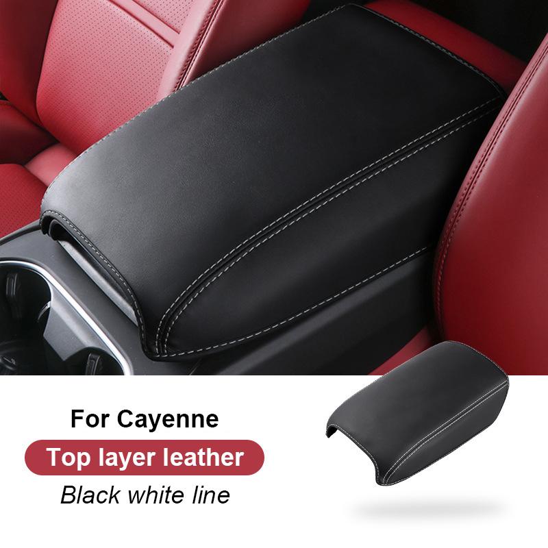 

For Porsche Cayenne 2018-2025 Suede Car Armrest Box Cushion Cover Interior Center Console Armrest Protective Pad Shell Case