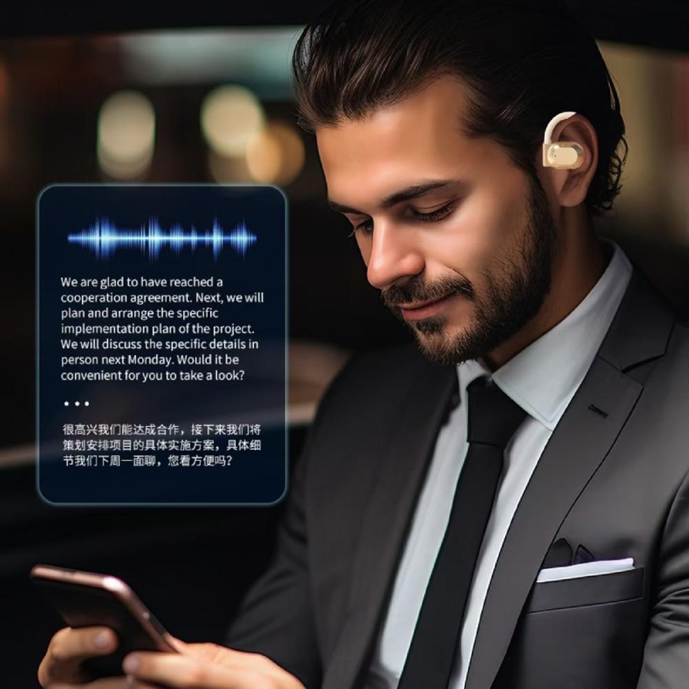 Translator Earbuds AI TWS Language Translation Earphones Real-Time Instant Translation Earbud Smart Translate Headphone