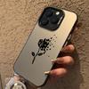 Black Rose with Butterflies Art Phone Case for iPhone 17 16 15 14 13 12 11 Series Pro Max Plus Double Layer Protection