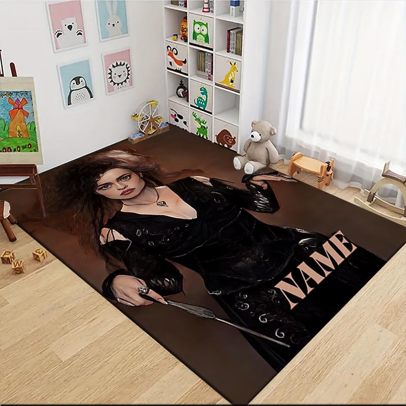 Custom Name Hairy Pawter Magic Night Carpet Rug Customizable Soft Washable Anti-Slip Home Living Room Sofa Mats Personalized Rug. 090958