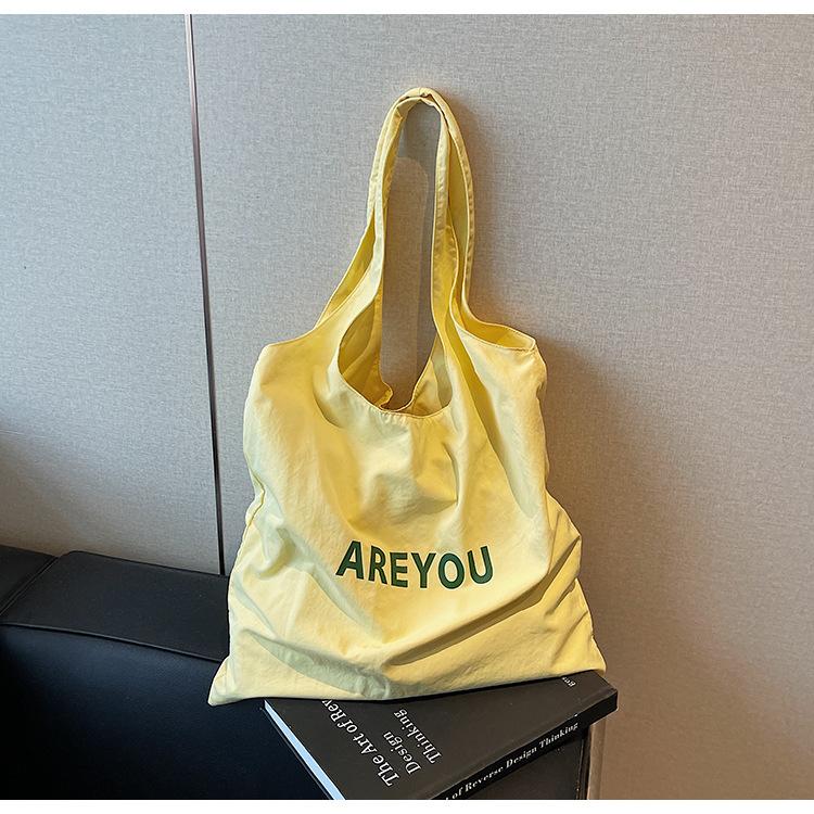 Bag New Large Capacity Shoulder Letter Printed Women's Bag Small Fresh Shopping Bag Versatile Cloth Bag Women
