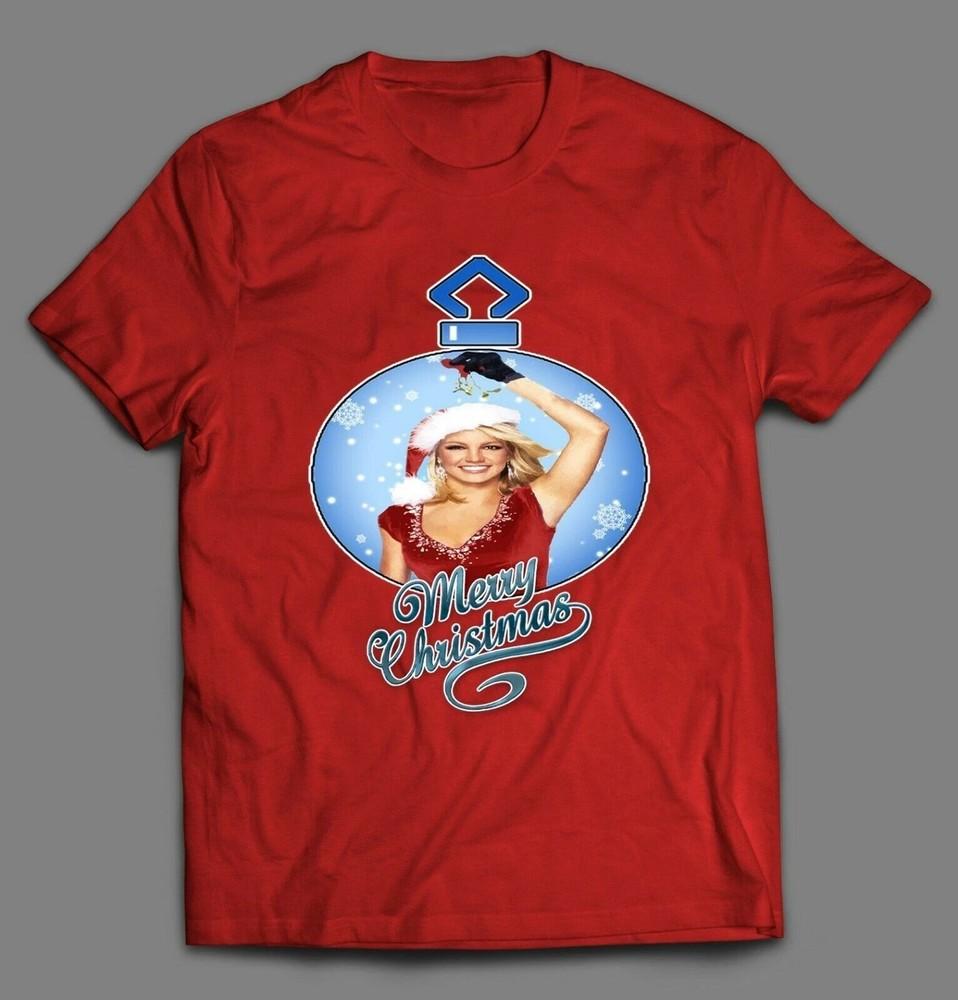 BRITNEY SPEARS MERRY CHRISTMAS ORNAMENT HOLIDAY Red Men Tshirt SN172 Unisex T-Shirt XXL