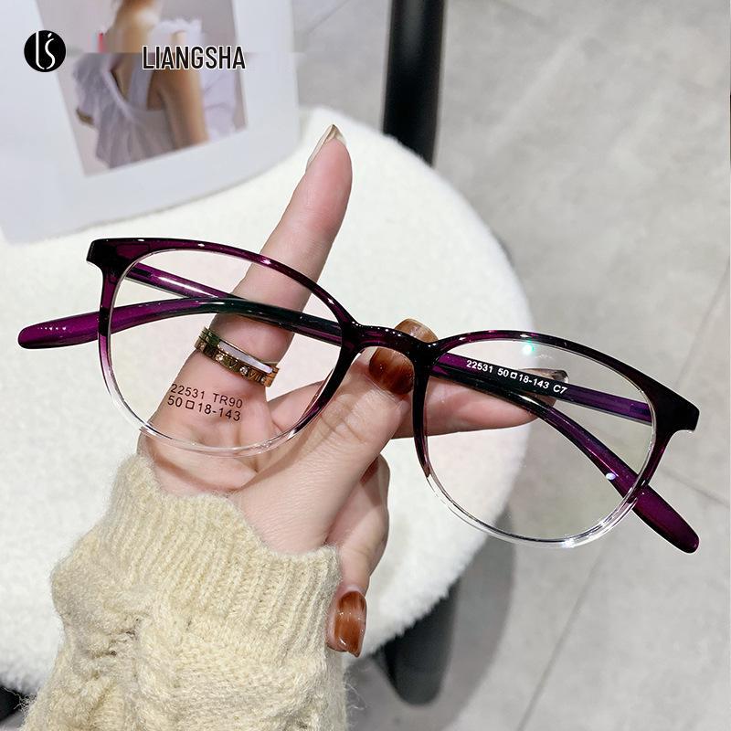 

Retro TR90 Ultra-Light Oval Glasses Frame for Men, Women, and Teenagers - Myopia Compatible