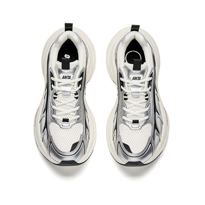 Anta Fuyao LT Slip Resistant, Abrasion Resistant, Height Increasing Low top Casual Shoes Men's White Silver Black 112528857-1