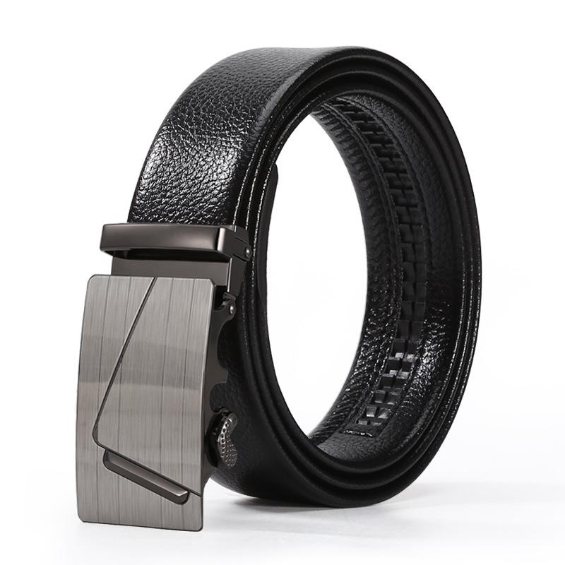Leopard Automatic Button Head Men'S Dress Belt Men'S Green Business Casual Pants Belt